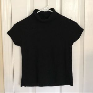 Women’s black turtle neck blouse
